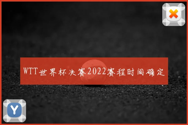 WTT世界杯决赛2022赛程时间确定